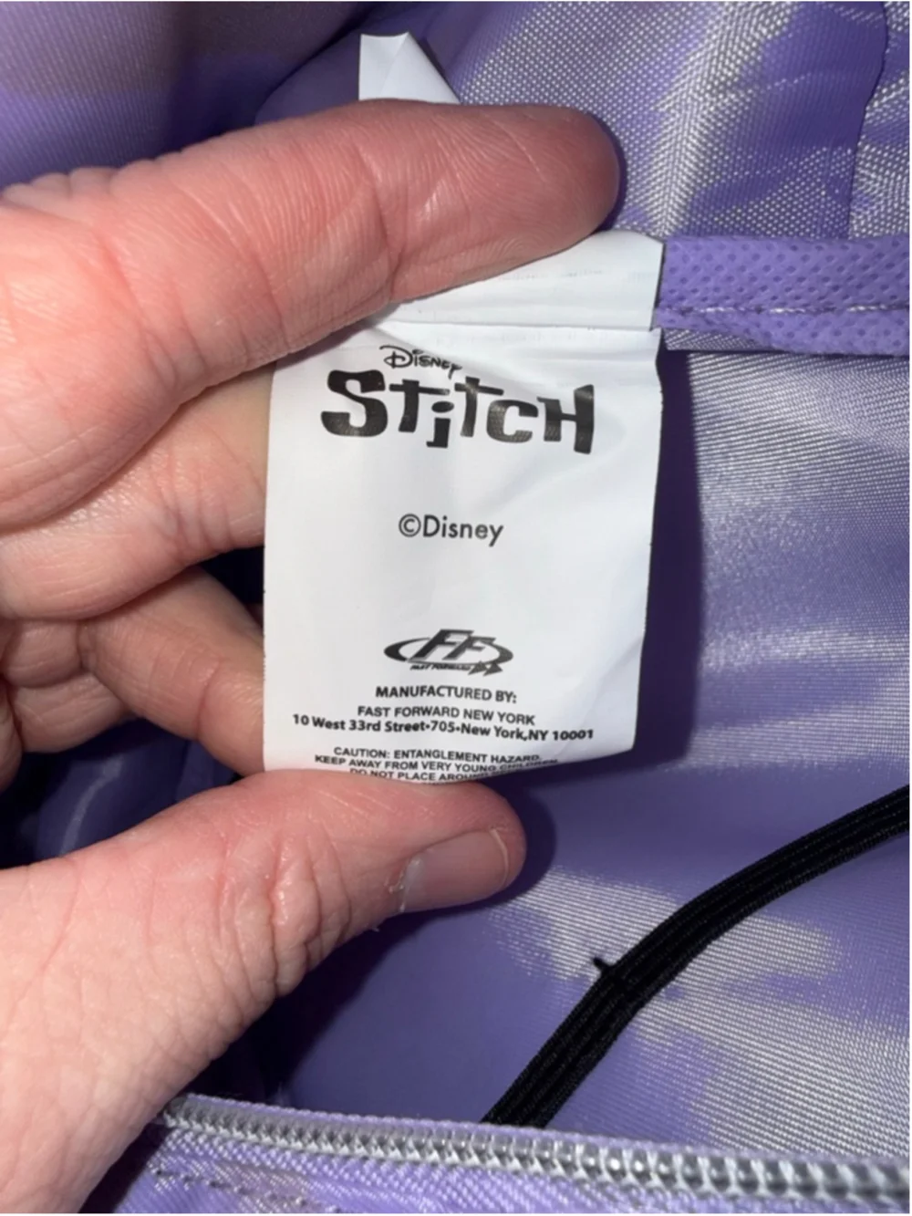 Girls Disney Stitch Purple Mini Backpack One Size Lilo and Stitch 10x8x3